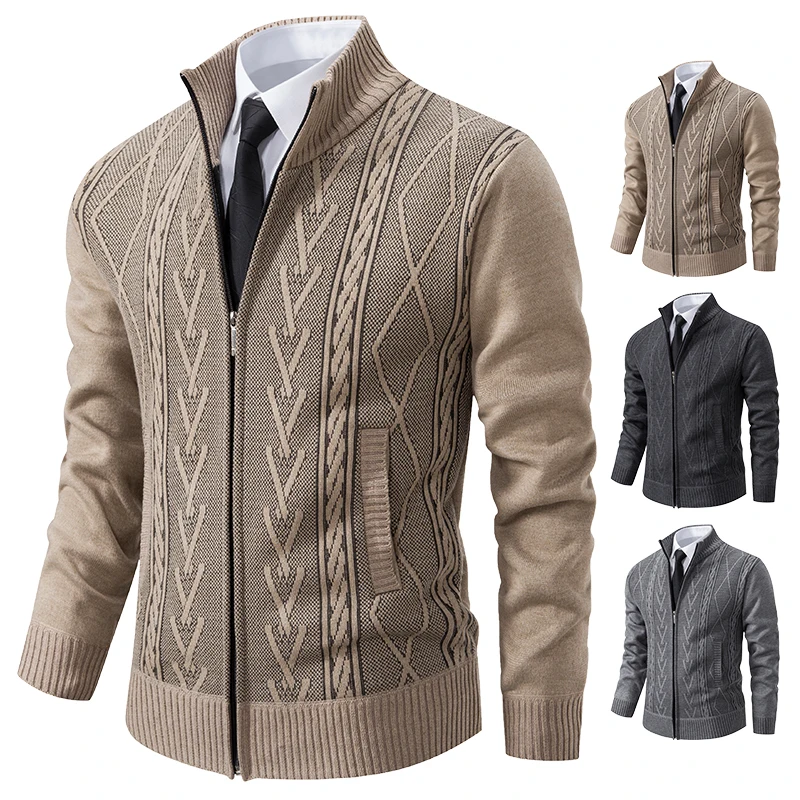 2023 Autumn and Winter New Cashmere Padded Warm Casual Men’s Knitted Sweater Coat 2023 Autumn and Winter New Cashmere Padded Warm Casual Men's Knitted Sweater Coat Men's Coats & Jackets Men's Fashion KDBazar