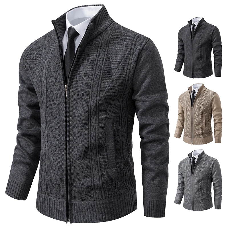 2023 Autumn and Winter New Cashmere Padded Warm Casual Men’s Knitted Sweater Coat 2023 Autumn and Winter New Cashmere Padded Warm Casual Men's Knitted Sweater Coat Men's Coats & Jackets Men's Fashion KDBazar