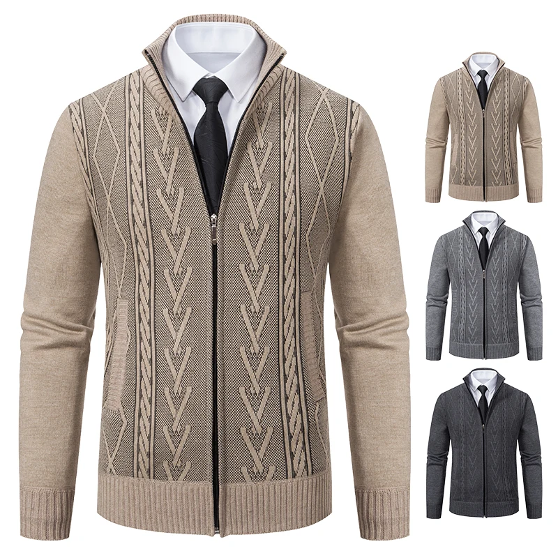 2023 Autumn and Winter New Cashmere Padded Warm Casual Men’s Knitted Sweater Coat 2023 Autumn and Winter New Cashmere Padded Warm Casual Men's Knitted Sweater Coat Men's Coats & Jackets Men's Fashion KDBazar