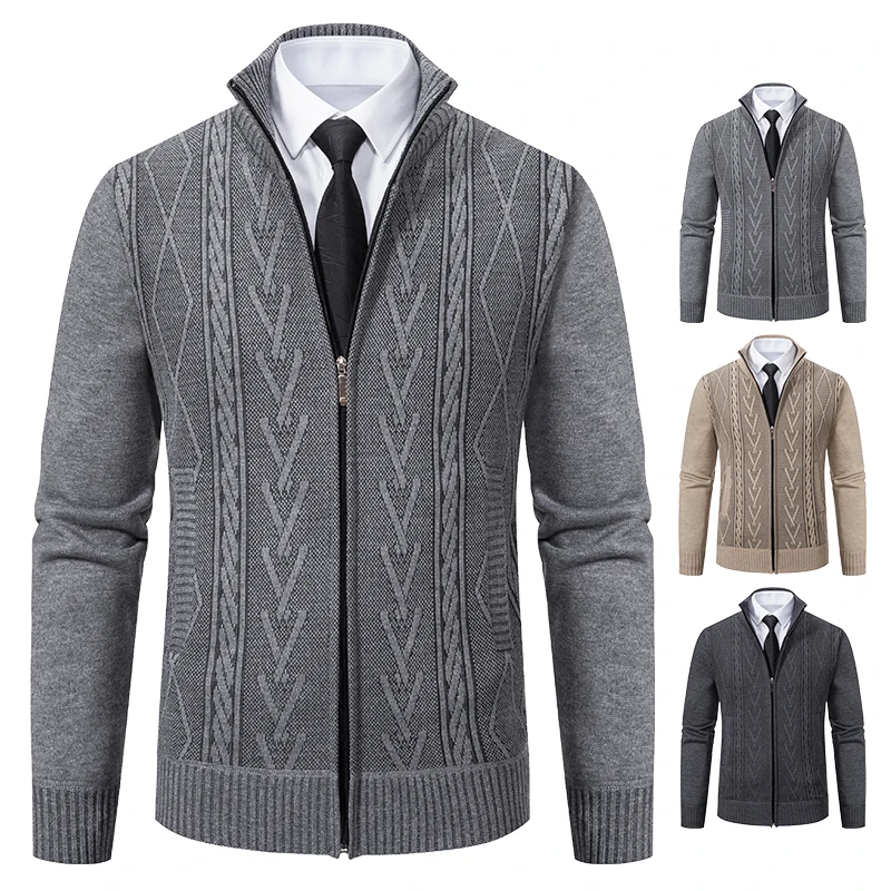2023 Autumn and Winter New Cashmere Padded Warm Casual Men’s Knitted Sweater Coat 2023 Autumn and Winter New Cashmere Padded Warm Casual Men's Knitted Sweater Coat Men's Coats & Jackets Men's Fashion KDBazar