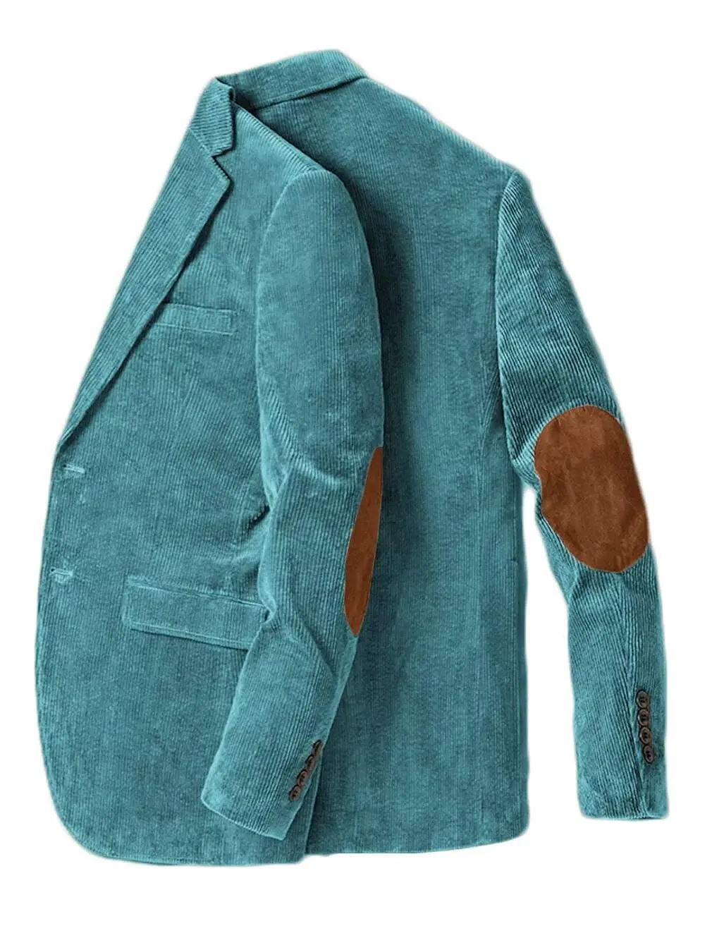 Mens corduroy blazer in teal