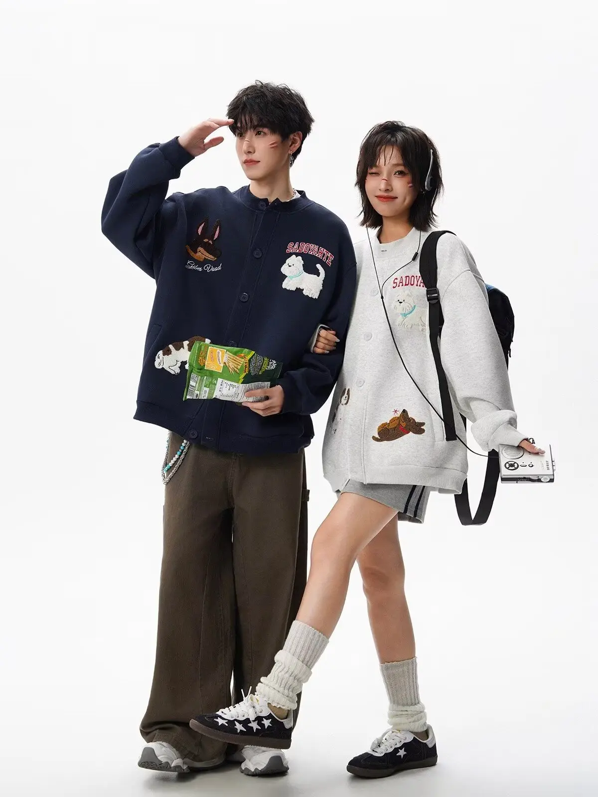Men’s Embroidered Baseball Jacket Unisex Loose Fit Sweatshirt Harajuku Streetwear Casual Autumn Cute Puppy Zip Up Jacket Men's Embroidered Baseball Jacket Unisex Loose Fit Sweatshirt Harajuku Streetwear Casual Autumn Cute Puppy Zip Up Jacket Men's Coats & Jackets Men's Fashion KDBazar