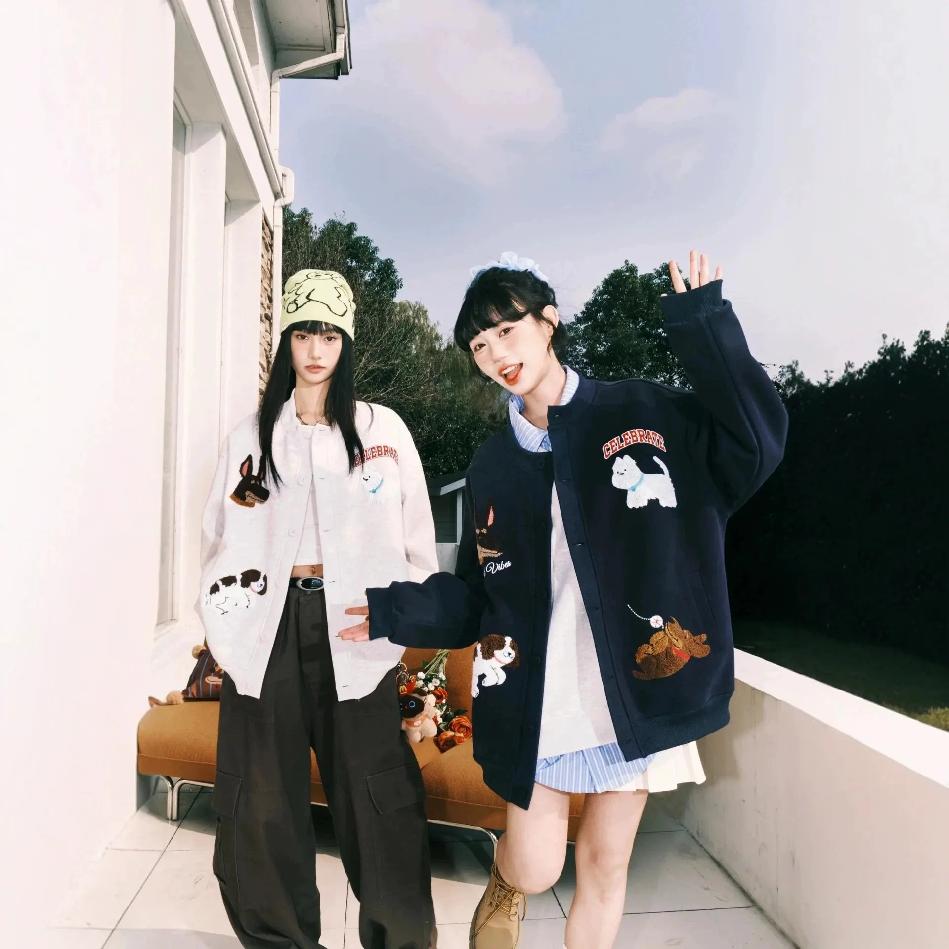 Men’s Embroidered Baseball Jacket Unisex Loose Fit Sweatshirt Harajuku Streetwear Casual Autumn Cute Puppy Zip Up Jacket Men's Embroidered Baseball Jacket Unisex Loose Fit Sweatshirt Harajuku Streetwear Casual Autumn Cute Puppy Zip Up Jacket Men's Coats & Jackets Men's Fashion KDBazar