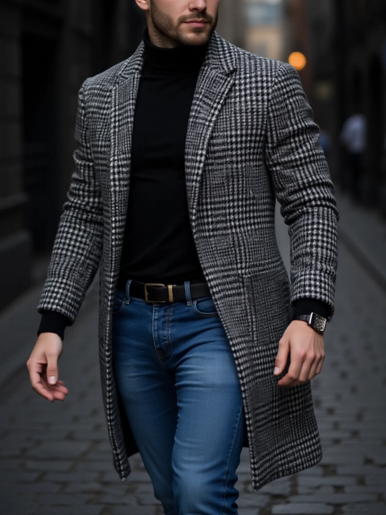 New Arrival Men’s Outdoor Thickened Warm Trench Coat Houndstooth Autumn Winter Windproof with Inner Lining Overcoat Trench Coat New Arrival Men's Outdoor Thickened Warm Trench Coat Houndstooth Autumn Winter Windproof with Inner Lining Overcoat Trench Coat Men's Coats & Jackets Men's Fashion KDBazar